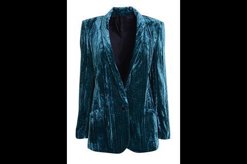 Topshop's velvet suit is an alternative to dresses for the party season